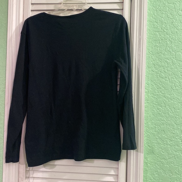 MCC Sportswear Womens Black Christmas Tree Long-Sleeve Top Large - Picture 4 of 4